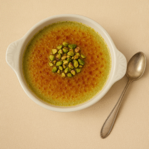 Crème brûlée à la pistache